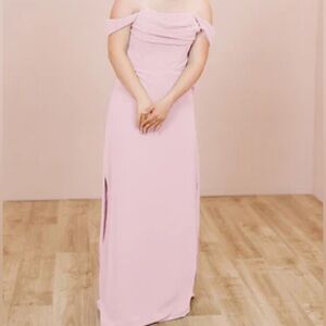Revelry, London Convertible Chiffon Dress, Baby Pink